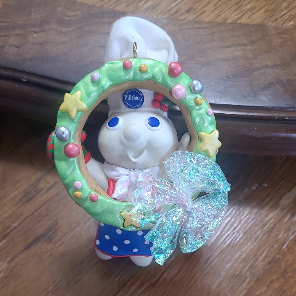 Vintage 2001 Carlton Cards Pillsbury Doughboy Giggling Christmas Ornament